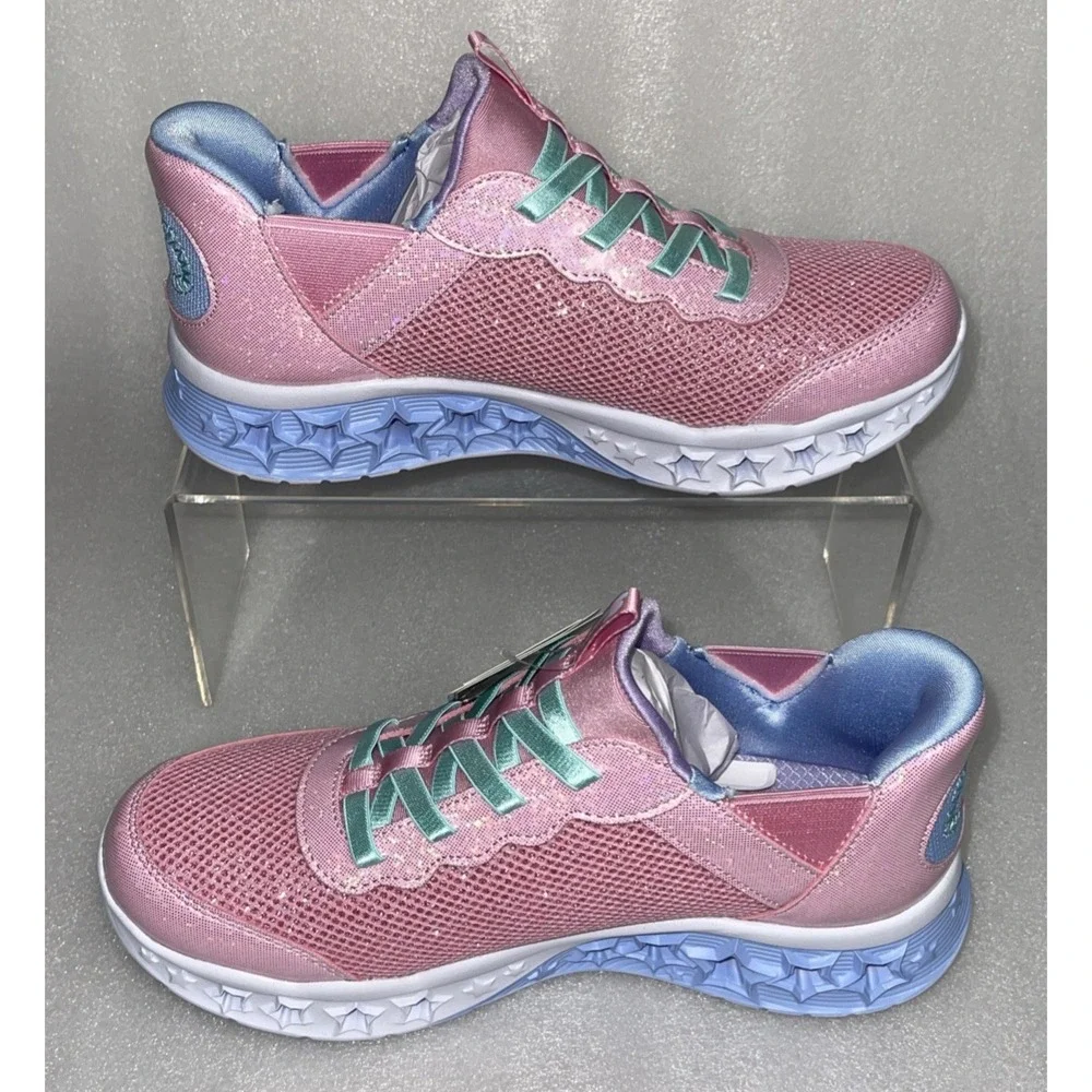 S Sport By Skechers Keely Sneakers Light Up‎ Stretch Laces Big Girls Size 5 NEW
